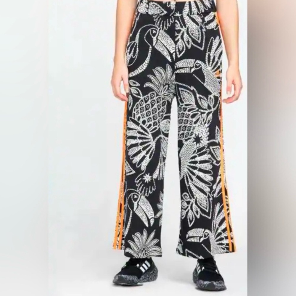 Farm Rio x adidas wide leg track pants 
Size S